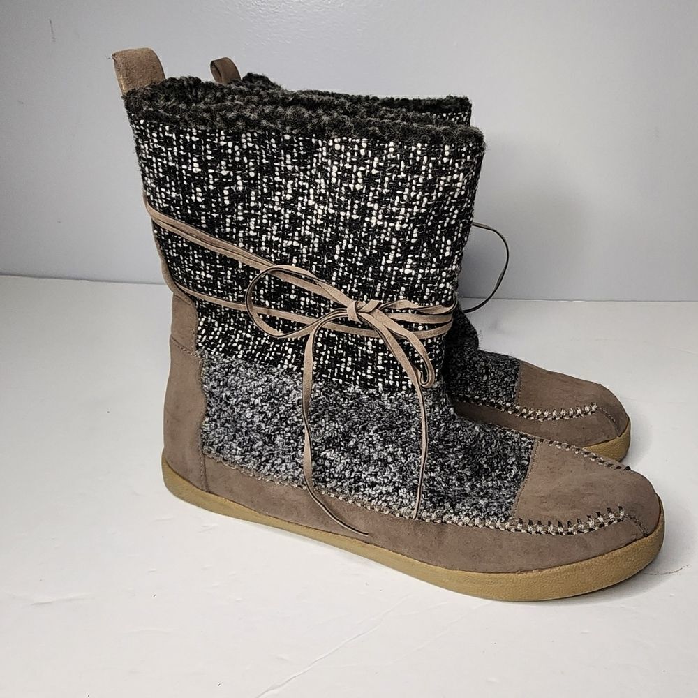 Madden Girl Jackman Tweed Sherpa Lined Size 10 NWOT